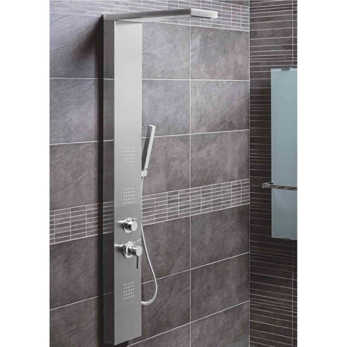 Manhattan - Edelstahl Duschpaneel 160 Cm