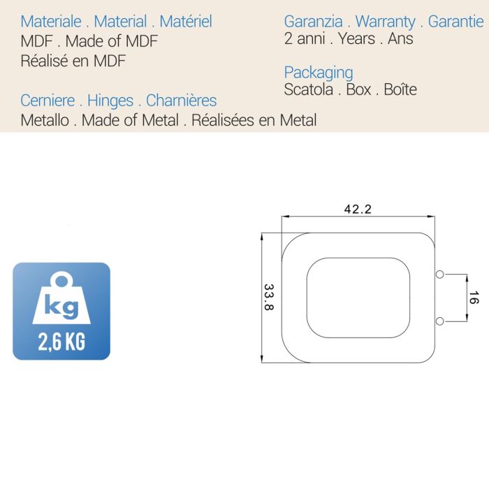 WC-Sitz Toilettendeckel Weiß Mod. Conca Fit