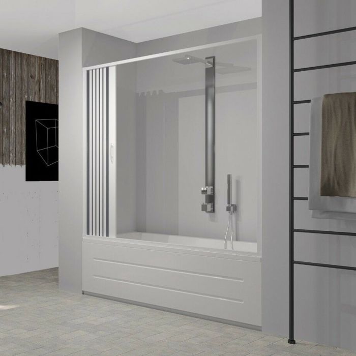 Badewannenaufsatz Duschtür in PVC 170 CM mod. Flex Seitlich