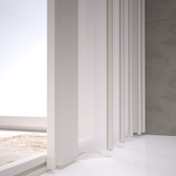 Porta doccia a soffietto pvc h 185 per nicchia 110-80 cm mod. Nova Kit Porta