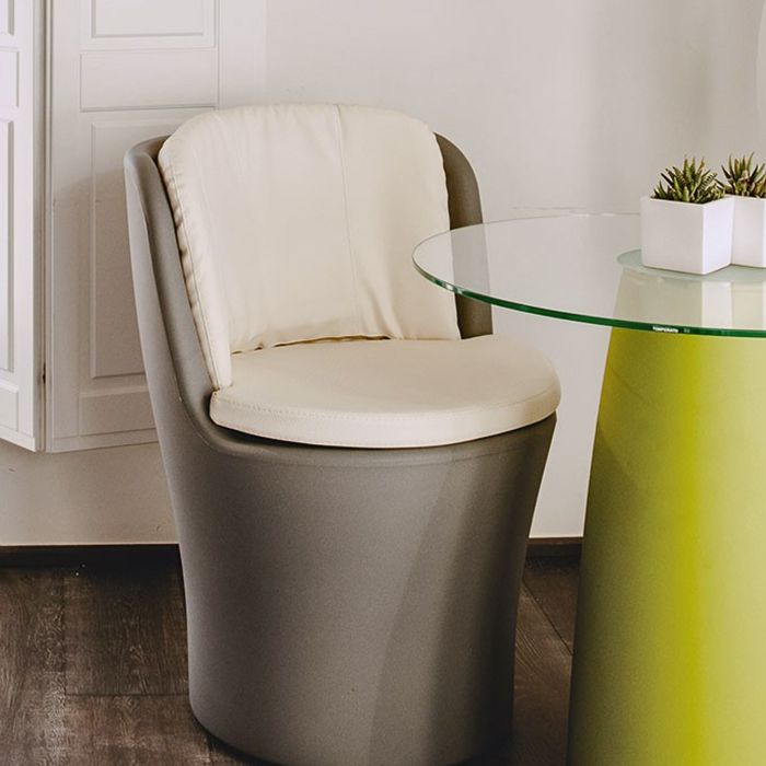Poltrona seduta Comfy Moon grigio in resina 60x60 cm 