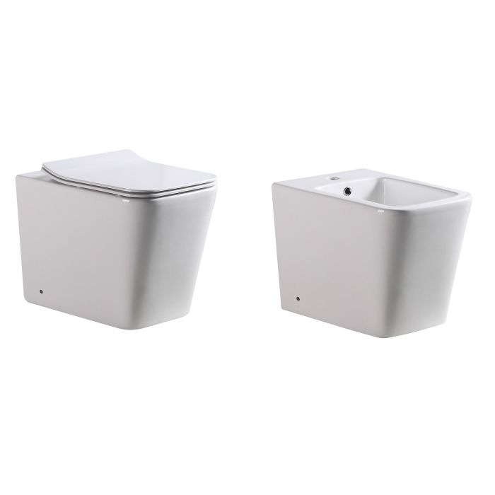 Ideal - Coppia Sanitari Squadrati A Terra main product photo