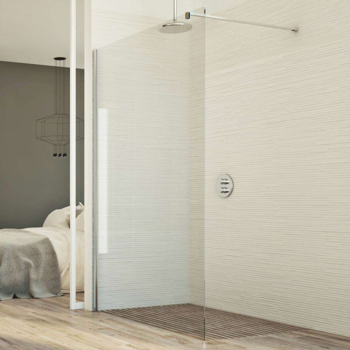 Duschwand Duschkabine 110 CM in Klarglas 8 mm mod. Walk In Lato H198 main product photo