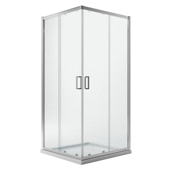 Eckeinstieg Duschkabine Rechteckig 90x70 H185 Satiniert 6mm Glas Mod. Ready main product photo