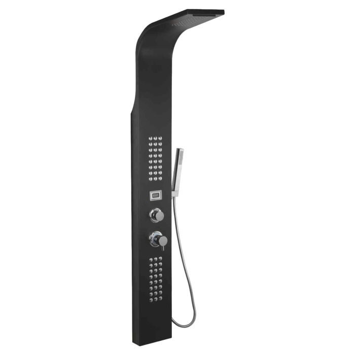 Nilo - Duschpaneel 165,5 cm Aluminium Farbe Schwarz main product photo