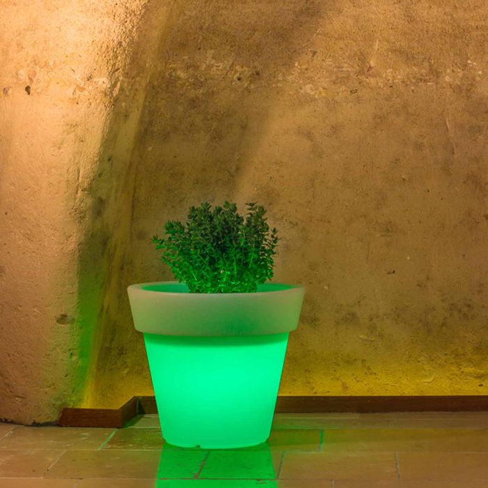 Harz-Blumentopf Begonia Rund H45 Lampe Grüne Lampe Ø 50Cm main product photo