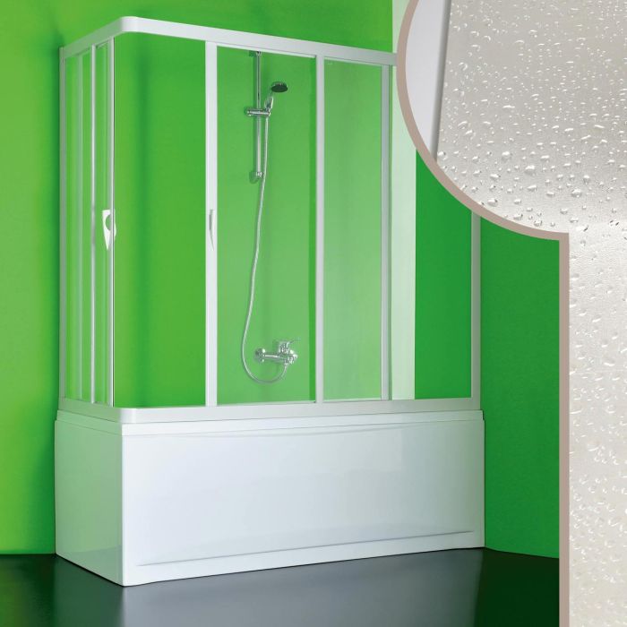 Acryl-Badewannenaufsatz mit Seitenwand Nettuno mit zentraler Öffnung