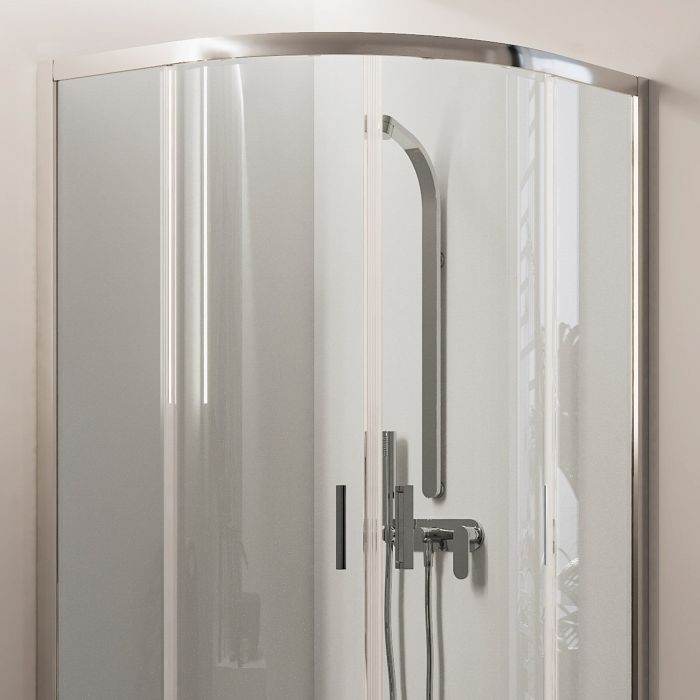 Eckeinstieg Duschkabine Runddusche 80x80 H185 Transparent 6mm Glas Mod. Ready