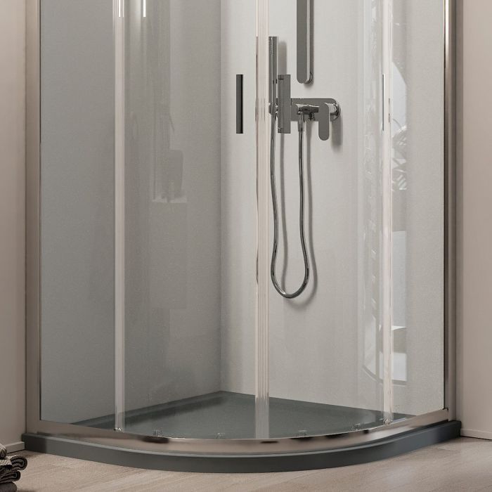 Eckeinstieg Duschkabine Runddusche 80x80 H185 Transparent 6mm Glas Mod. Ready
