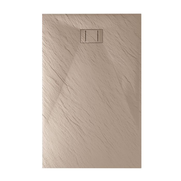 Duschwanne 150x80x2,6 CM Rechteckig Taubengrau Stein-Effekt Mod. Blend
