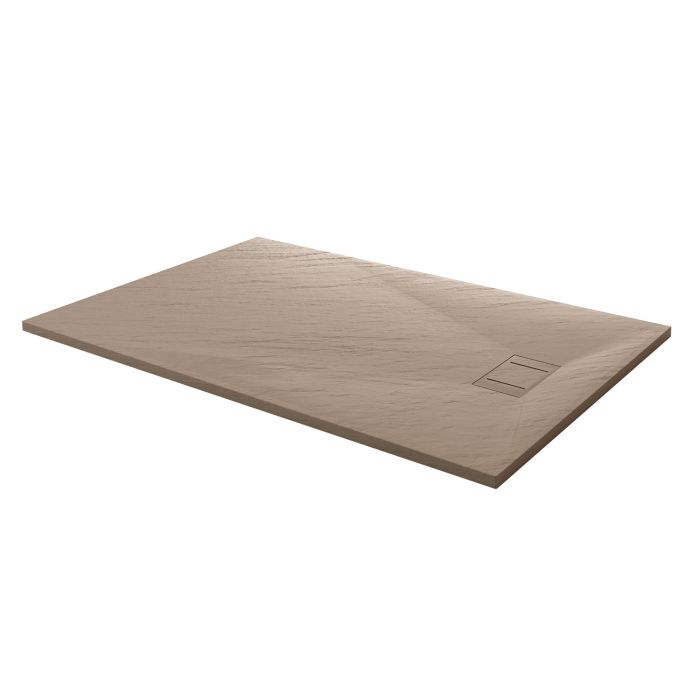 Duschwanne 150x80x2,6 CM Rechteckig Taubengrau Stein-Effekt Mod. Blend