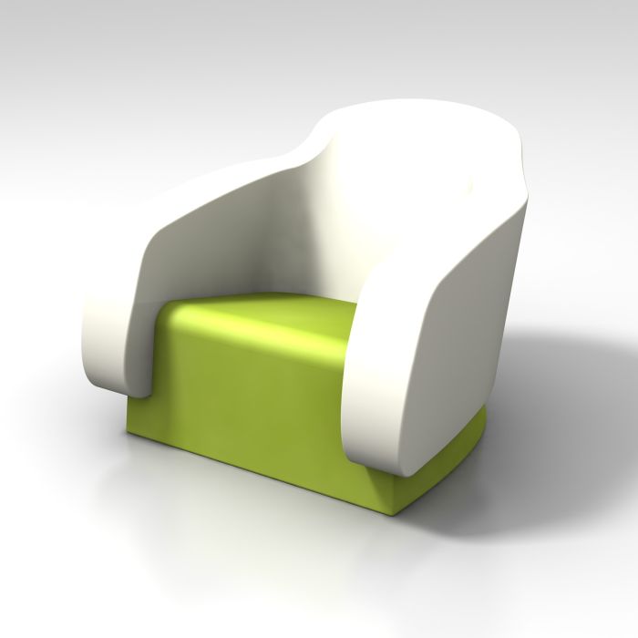 Sessel für den Aussen und Innenbereich Klimt weiss und Kiwi main product photo