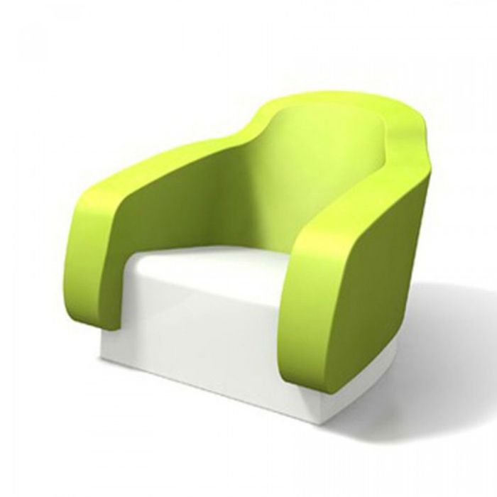 Sessel für den Aussen und Innenbereich Klimt Kiwi und weiss main product photo