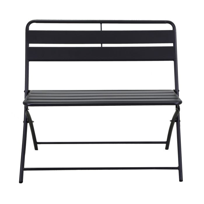 Sitzbank Anthrazit 94x51 cm h 78 cm aus Metall mod. Rovigo