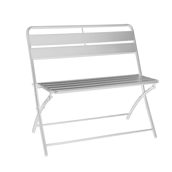 Klapbank Weiß 94x51 cm h 86 cm aus Metall mod. Cleveland main product photo