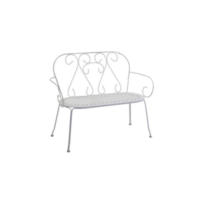 Sitzbank Weiß 105x48 cm h 90 cm aus Metall mod. New Old main product photo