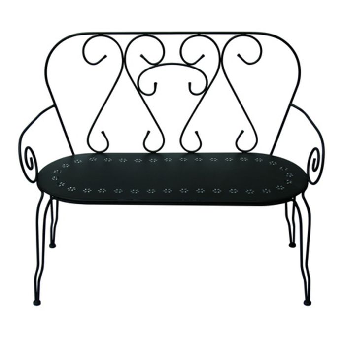 Sitzbank Anthrazit 105x48 cm h 88 cm aus Metall mod. New Old main product photo