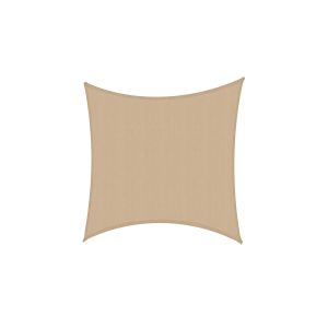 Viereckiger Sonnensegel Sonnenschutzsegel Sand 3x3x3 m aus Polyester