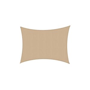 Rechteckiger Sonnensegel Sonnenschutzsegel Sand 3x3x4 m aus Polyester