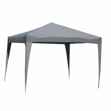 Pavillon Gartenpavillon Pergola Gazebo Grau 3x3 m aus Stahl