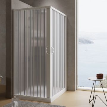 Pvc Duschkabine h 185 mit zentraler Öffnung Mod. Aster