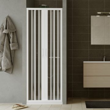 PVC Faltwand in Nische h 185 mit zentraler Öffnung Mod. Giglio