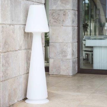 Stehlampe aus Harz Chloe ohne Fernbedinung weisses Licht H 165 cm