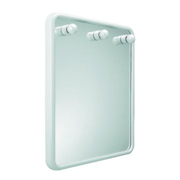 Spiegel 56x68 Cm mit 3 Lichtern Mod. Linea