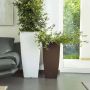 Elfenbein Harz-Blumentopf mod. Agave Eckig 33x33 CM H70