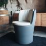 Poltrona seduta Comfy Moon antracite in resina 60x60 cm 