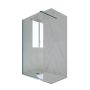Duschwand Walk In in PVC H 200 Klarglas grün night watch Profil mod. Kolors