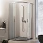 Eckeinstieg Duschkabine Runddusche 80x80 H185 Transparent 6mm Glas Mod. Ready