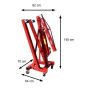 Hydraulischer Kran zusammenklappbar - Werkstattenkran um Motoren zu heben - 2 Tonnen