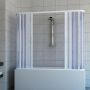 Dreiseitige PVC Faltwand Badewanne-Kabine mit zentraler Öffnung Mod. Nicla