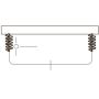 Dreiseitige PVC Faltwand Badewanne-Kabine mit zentraler Öffnung Mod. Nicla