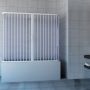 Dreiseitige PVC Faltwand Badewanne-Kabine mit zentraler Öffnung Mod. Nicla