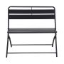 Sitzbank Anthrazit 94x51 cm h 78 cm aus Metall mod. Rovigo