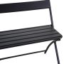 Sitzbank Anthrazit 94x51 cm h 78 cm aus Metall mod. Rovigo
